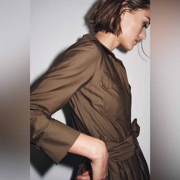 ZW COLLECTION POPLIN SHIRT DRESS - Picture 7 of 10